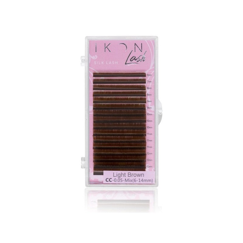 Light Dark Brown Lash Extension - 0,05 - CC - 6-14. mm - 16 strisce