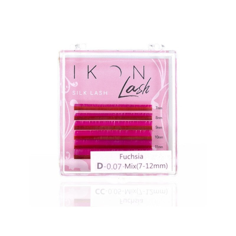 Color Lashes( Pink) fuchsia - 0,07 - D - 7-12. mm -6 strisce