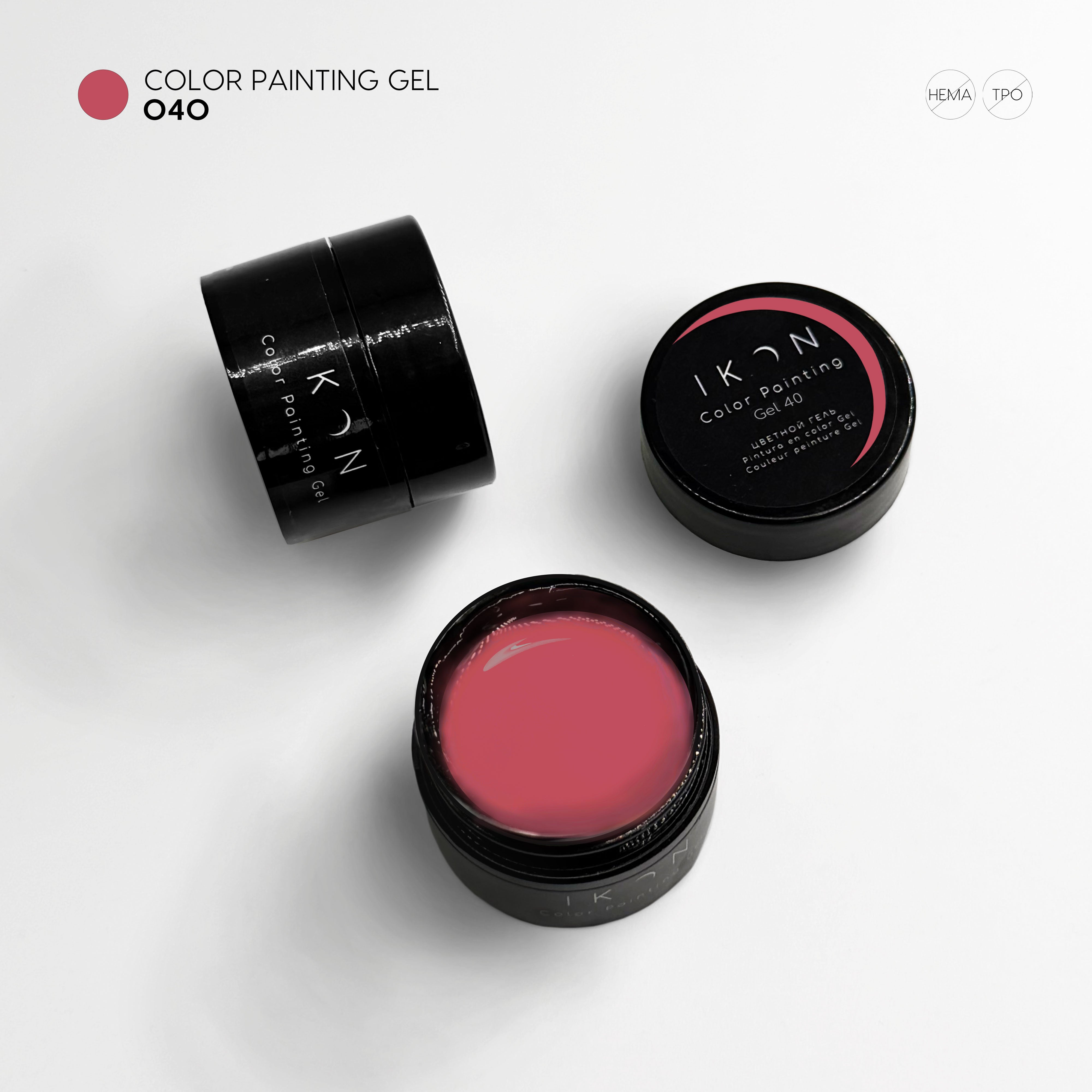 Painting Color Gel Nail Art- 040- Precius Ruby