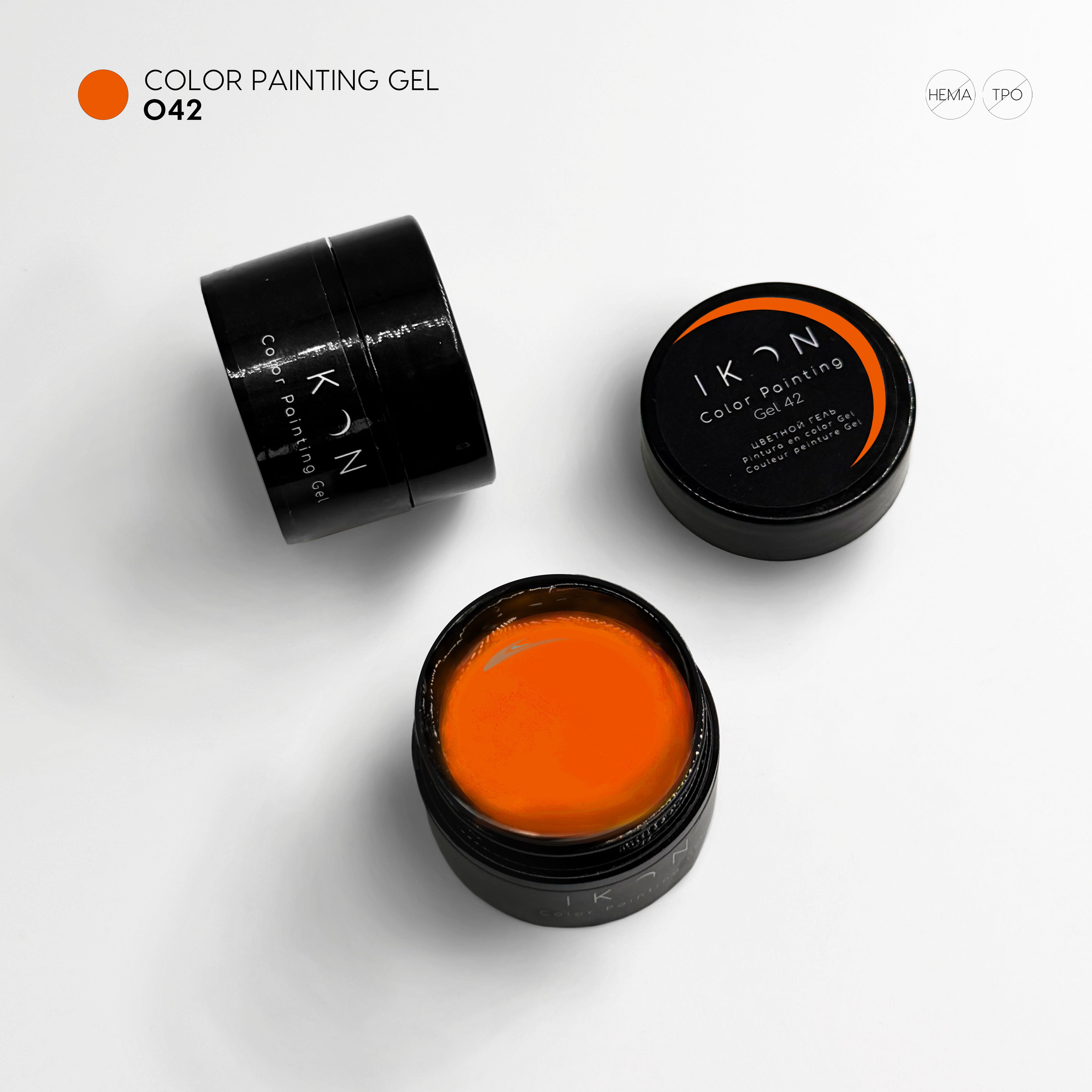 Painting Color Gel Nail Art - 042- Orange Juice