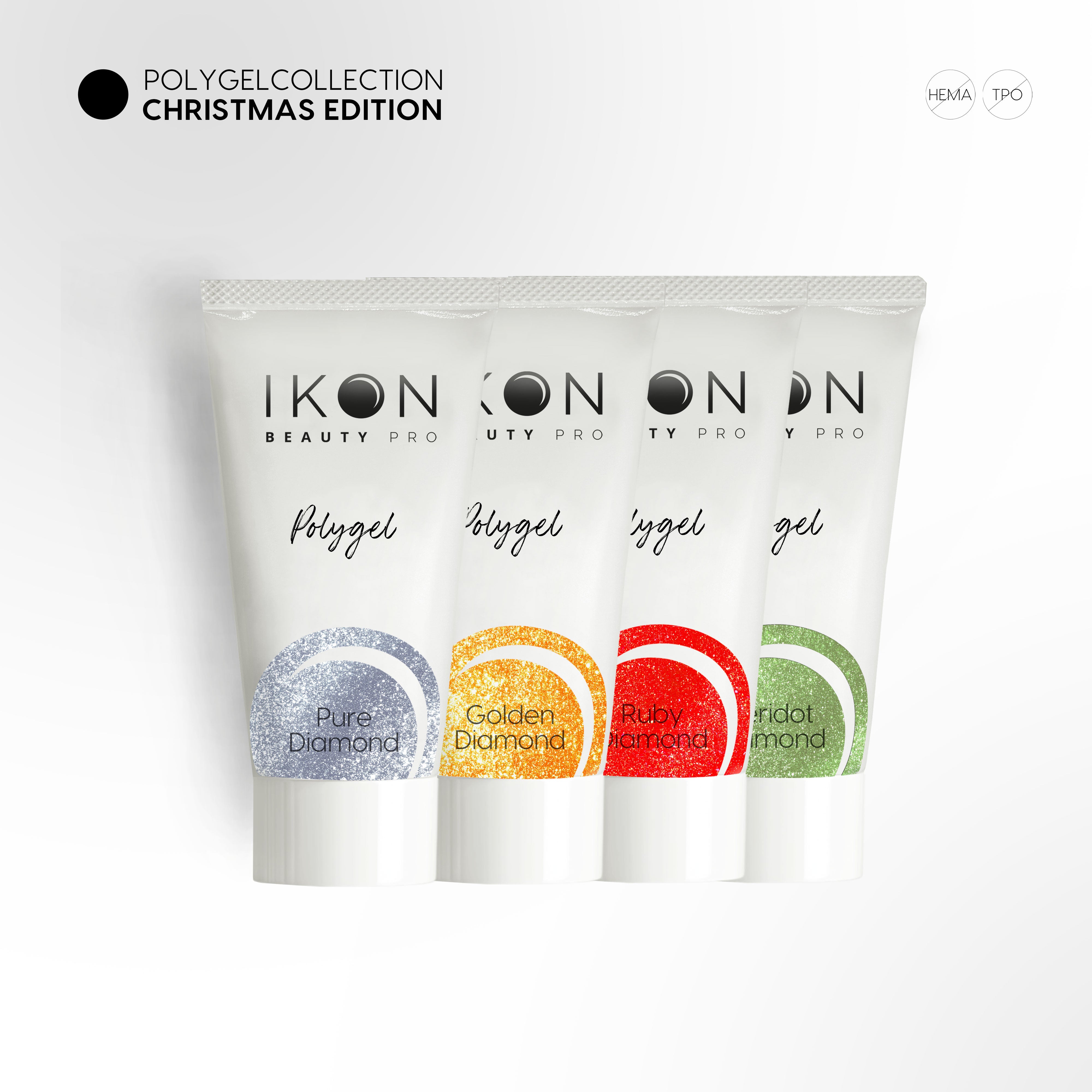 Kit Polygel Christmas Edition - 4 colori
