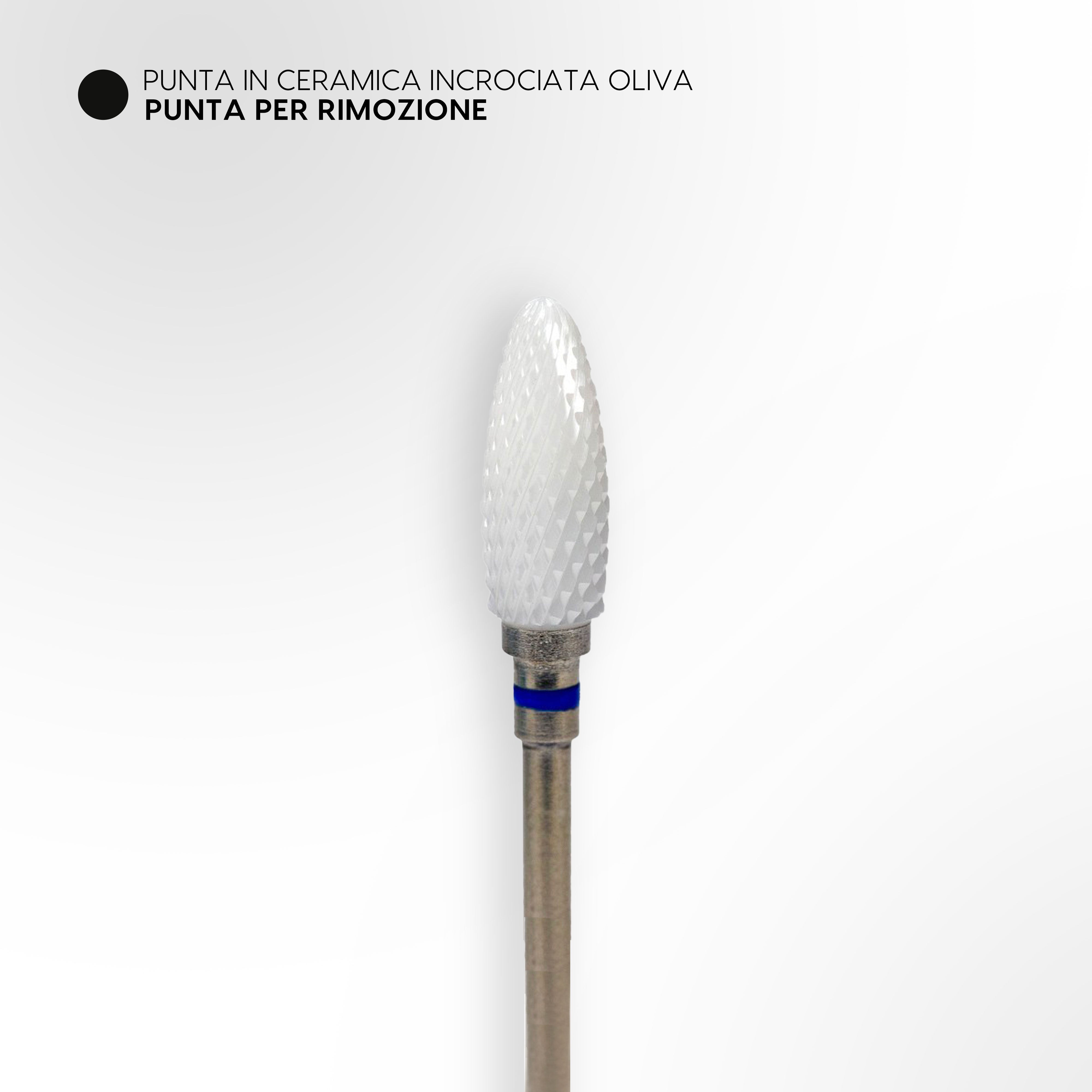 Punta In Ceramica Incrociata oliva diametro 6 mm * h 14,5 mm